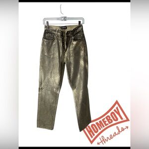 Eb Denim Women's High Rise Straight Foil Button Fly Jeans